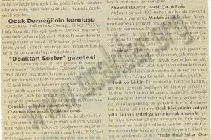 40 YILIN ARDINDAN OCAK KÖYÜ BİLANÇOSU