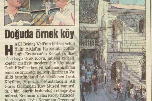 DOĞUDA ÖRNEK KÖY 1994 SABAH GAZETESİ