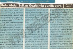 HIDIR ABDAL SULTAN OCAĞI'NDA ŞENLİK VAR